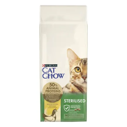 Сухий корм CAT CHOW Sterilised для дорослих котів після стерилізації з куркою 15 кг: додаткове фото 2