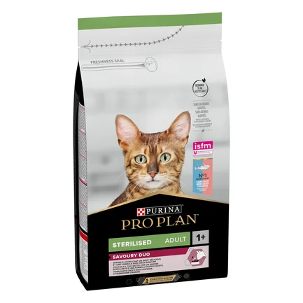Сухий корм PRO PLAN Sterilised Adult 1+ Savoury Duo для дорослих котів після стерилізації з тріскою та фореллю 1,5 кг: додаткове фото 2