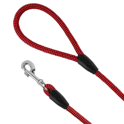 Повідець для Собак Bronzedog Active з Альпіністського Шнура Чорно-Червоний L/XL: додаткове фото 2