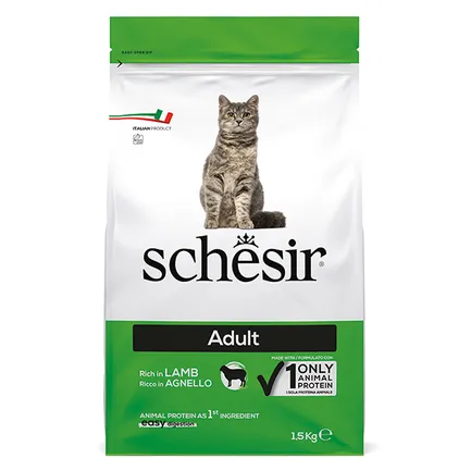 Schesir Cat Adult Lamb ШЕЗІР ДОРОСЛИЙ ЯГНЯ сухий монопротеїновий корм для котів 1,5 кг