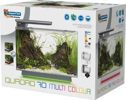 Акваріум скляний - Superfish Quadro 70 Multi Colour WHITE (A4052230): додаткове фото 3