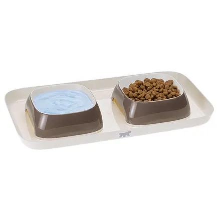 Ferplast GLAM TRAY S DOVE GREY Лоток з мисками для котів і собак: додаткове фото 8