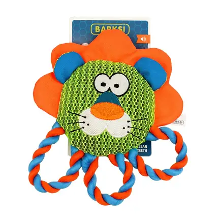 Іграшка Barksi Strong Mesh Лев з пищалкою 3-D сітка 22 см: додаткове фото 2