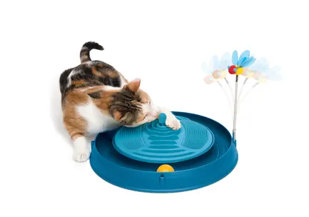 Інтерактивна іграшка Catit Circuit Ball Toy with Catnip Massager для кота, з масажером та котячою мятою (пластик, гума): додаткове фото 3