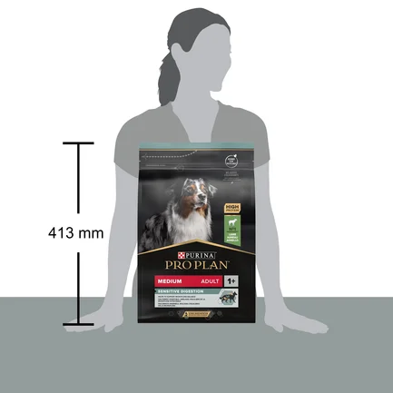 Сухий корм PRO PLAN Medium Adult 1+ Sensitive Digestion для дорослих собак середніх порід з чутливим травленням з ягням 3 кг: додаткове фото 5
