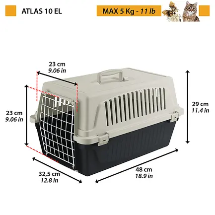 Ferplast CARRIER ATLAS 10 EL Контейнер для транспорт тварин: додаткове фото 2