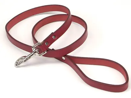 Coastal Circle-T Dog Leash КОСТАЛ СЕРКЛ-Т шкіряний повідець для собак, 2смХ1.2м Червоний