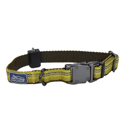 Coastal K9 Explorer Collar КОСТАЛ К9 ЕКСПЛОРЕР світловідбивний нашийник для собак, 1.6х20-30см Золотарник