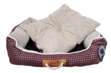 АnimAll Лежак Nena Star з візерунком XL BORDO (84X66X19)