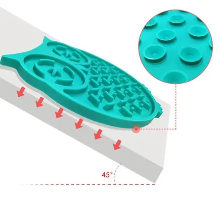Килимок-годівниця WahoPet licky mat сова силіконовий, зелений: додаткове фото 4