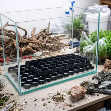 Решітка під ґрунт Kruger Meier Hardscape Grid 60x40 см для захисту дна акваріум: додаткове фото 6