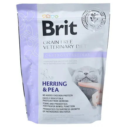 Сухий корм Brit GF VetDiet Cat Gastrointestinal для котів, при порушеннях травлення, з оселедцем, лососем, яйцем та горохом, 400 г: додаткове фото 3