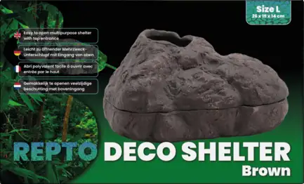 Декорація для акваріума REPTO DECO SHELTER BROWN L (R5100310): додаткове фото 4