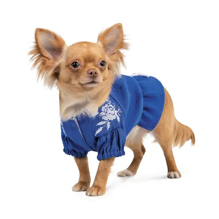 Вишиванка Pet Fashion «Sofia» для дівчаток, розмір XXS, синя: додаткове фото 2