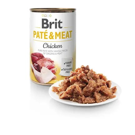 Вологий корм Brit Care Pate & Meat для собак, з куркою, 400 г: додаткове фото 2