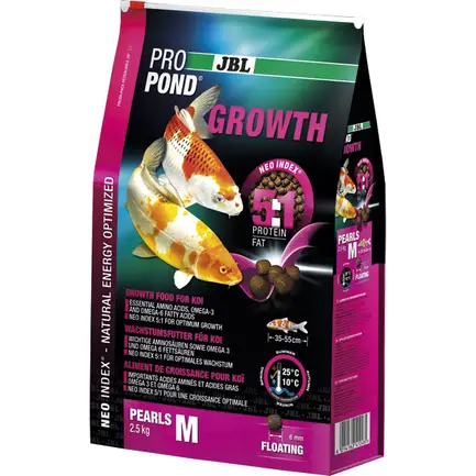 JBL (ДжБЛ) ProPond Growth корм для посилення зростання коропів Кої M, 5.0кг.