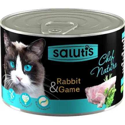 Salutis (Салютис) Chef Nature Rabbit Game консерва для котів паштет з кролика, 190 г