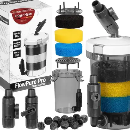 Зовнішній префільтр для акваріума Kruger Meier FlowPure Pro 1600 (16/22 мм) — 1.6 л: додаткове фото 9
