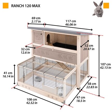Ferplast CAGE RANCH 120 MAX Вольєр для кролів,дерев — Фото 1