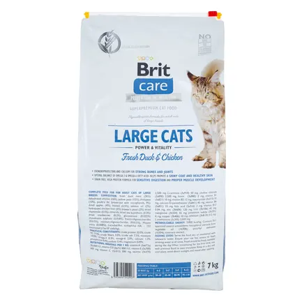 Сухий корм Brit Care Cat GF Large Power & Vitality для котів великих порід, качка та курка, 7 кг: додаткове фото 3