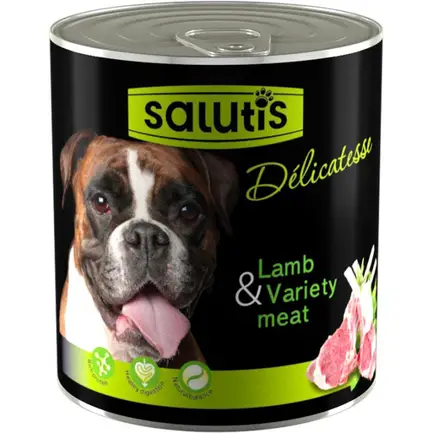 Salutis Delicatesse Real Lamb Carrots консерва для собак ягня з морквою, 360 г