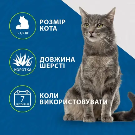 Фурмінатор FURminator для котів із короткою шерстю, розмір L: додаткове фото 7