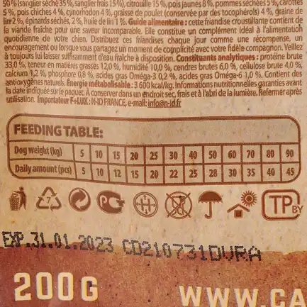 Ласощі Carnilove Dog Crunchy Snack для собак, дикий кабан та шипшина, 200 г: додаткове фото 3