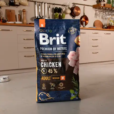 Сухий корм Brit Premium Dog Adult M для дорослих собак середніх порід, з куркою, 8 кг: додаткове фото 6