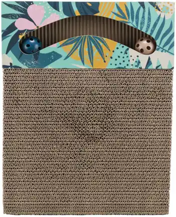 Дряпка Trixie з двома кульками та котячою м'ятою, картон, 38×5×30 см (різнокольрова): додаткове фото 3