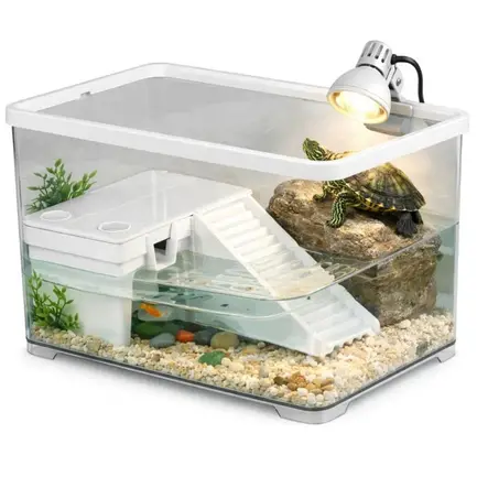 Тераріум-акваріум для черепахи Kruger Meier LagunaVerde Turtle Aquarium 30×18×18 см з островом і фільтром: додаткове фото 3