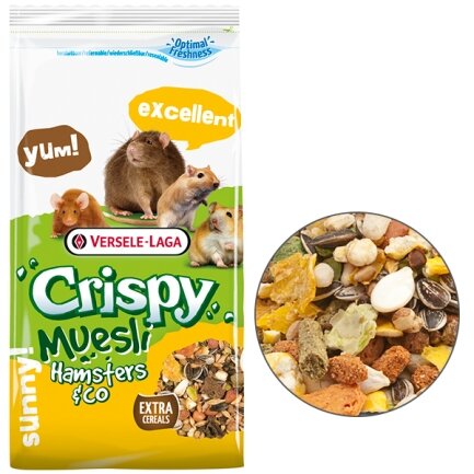 Versele-Laga Crispy Muesli Hamster ВЕРСЕЛЕ-ЛАГА КРІСПІ МЮСЛІ ХОМ`ЯК корм для хом`яків, щурів, мишей, піщанок 1 кг