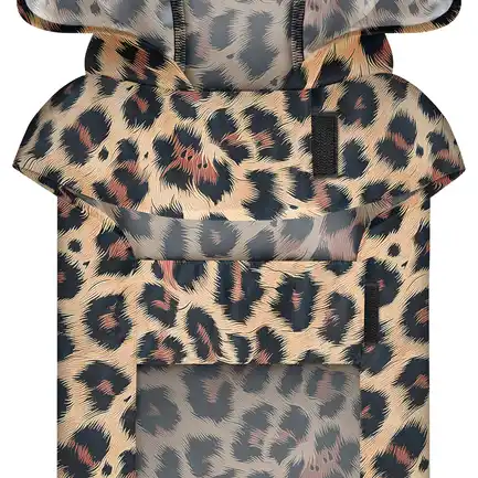 Дощовик-накидка з капюшоном для собак WAUDOG Clothes, малюнок "Леопард", S, А 32-35 см, B 41-52 см, С 26-33 см: додаткове фото 4