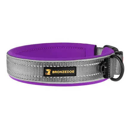 Нашийник для Собак BronzeDog Sport Сіро - Фіолетовий XL: додаткове фото 6