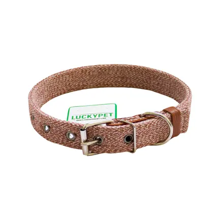 Нашийник 25мм (37-52) "MELANGE" подвійний коричневий, Lucky Pet