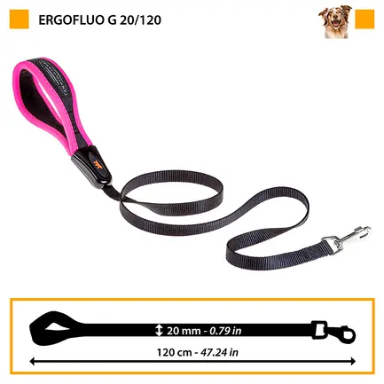 Ferplast ERGOFLUO G20/120 PINK Повідець, нейлон: додаткове фото 2