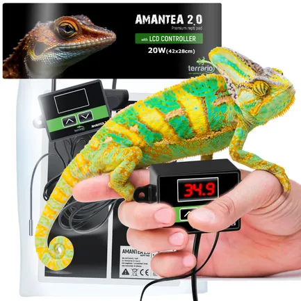Нагрівальний мат з термостатом Terrario Amantea 2.0 20W 42x28см: додаткове фото 4