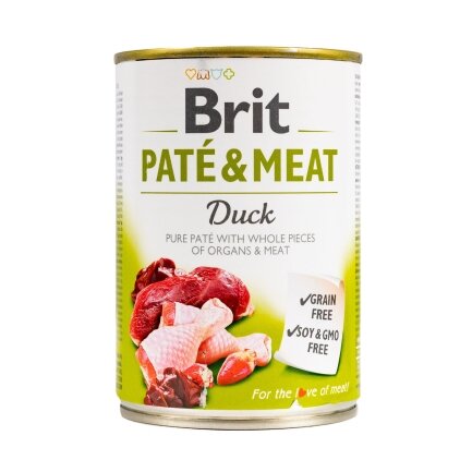 Вологий корм Brit Care Pate &amp; Meat для собак, з качкою, 400 г