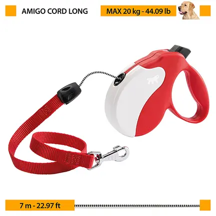 Ferplast AMIGO LONG CORD BLACK Рулетка-поводок зі шнуром: додаткове фото 2
