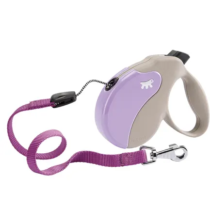 Ferplast AMIGO L CORD BEIGE-PURPLE Рулетка-поводок зі шнуром