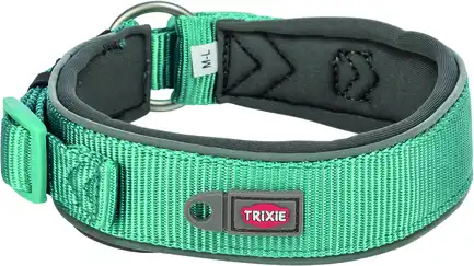 Нашийник Trixie Premium екстраширокий для собак S–M 33–42 см 35 мм аква-графіт: додаткове фото 4