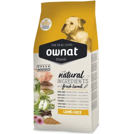 Ownat Classic Lamb&Rice Сухий корм для дорослих собак, з ягням і рисом, 4 кг