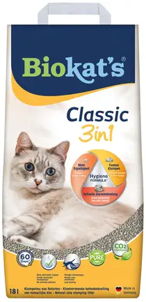 Наповнювач Biokats Classic 3in1 для котячого туалету, бентонітовий, 18 л: додаткове фото 3