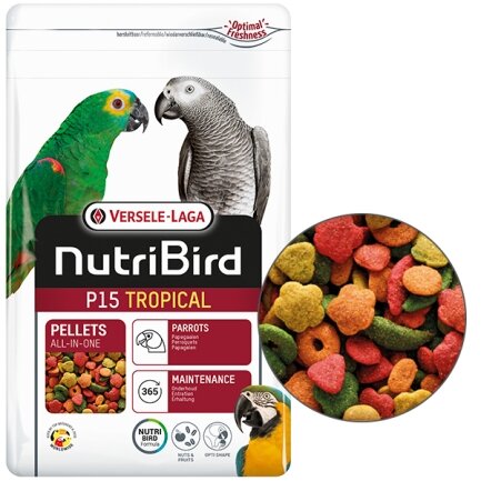 Versele-Laga NutriBird P15 Tropical ВЕРСЕЛЕ-ЛАГА НУТРІБЕРД P15 ТРОПІКАЛ корм для великих папуг 1 кг