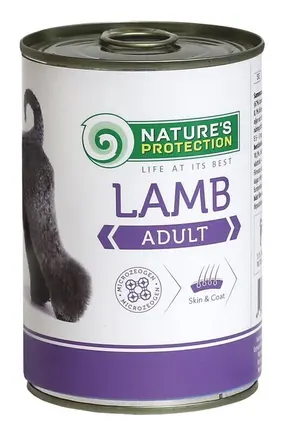 Вологий корм для дорослих собак всіх порід з ягнятиною Nature&#039;s Protection Adult Lamb 800г