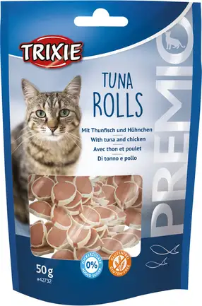 Ласощі Trixie Premio Tuna Rolls для котів, тунець з куркою, 50 г