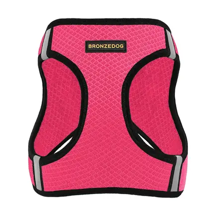 Шлея для собак Bronzedog Mesh Vest 3D сітка рожева L: додаткове фото 2
