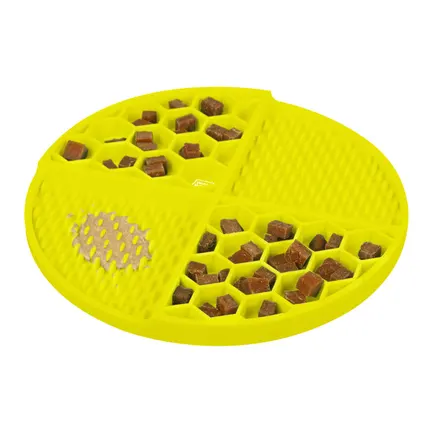 Килимок для злизування і повільного харчування WAUDOG Silicone, 211х211х30 мм, жовтий: додаткове фото 4