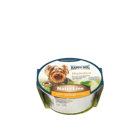 Вологий корм Happy Dog Happy Schale NaturLine KalbReis для собак у вигляді паштету з індичкою, 85 г,1002726