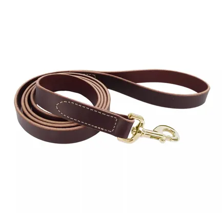 Coastal Circle-T Dog Leash КОСТАЛ СЕРКЛ-Т шкіряний повідець з латунною фурнітурою для собак 2 см х 1,8 м