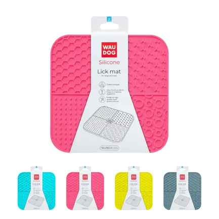 Килимок для злизування WAUDOG Silicone, 190х190х10 мм, рожевий